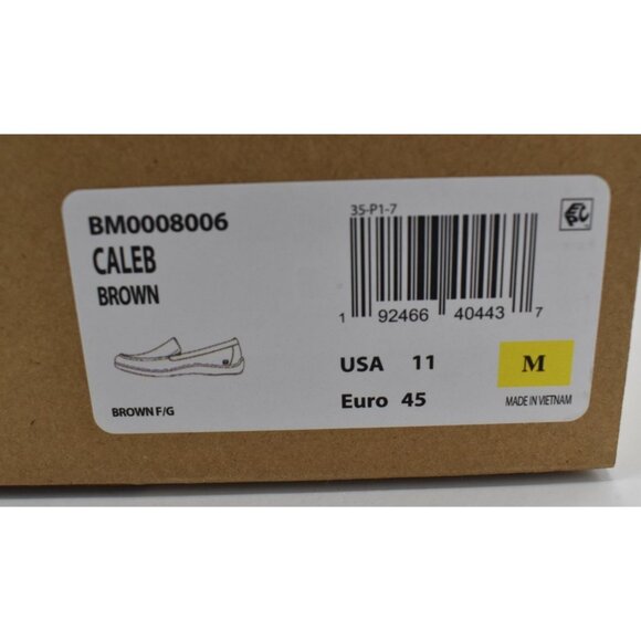 Born Mens Size 11 Caleb Medium Brown Full Grain Leather Slip On Loafers Shoes - Picture 12 of 12